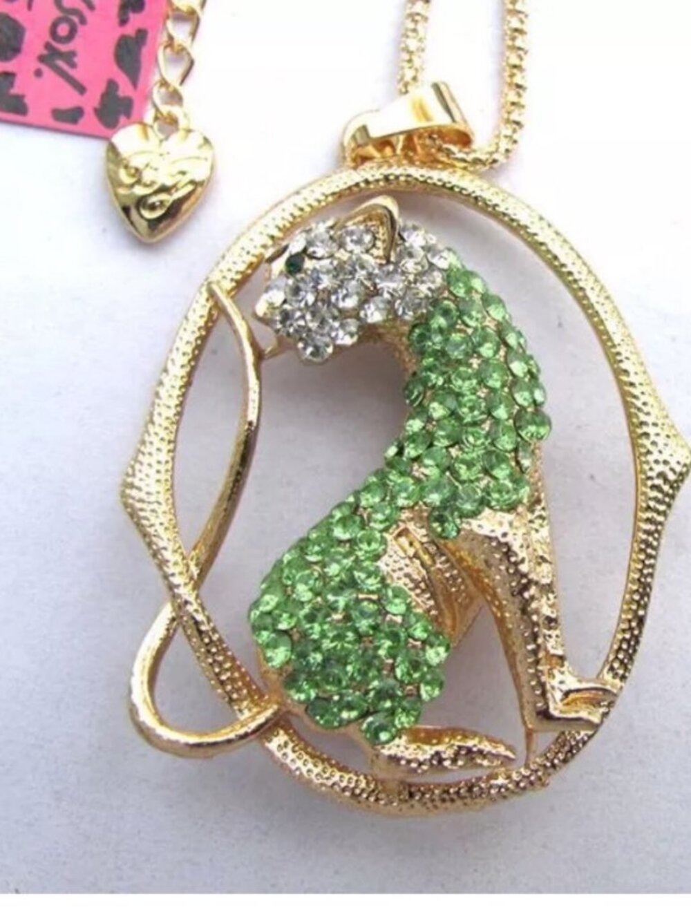 NWT Betsey Johnson Leopard Necklace, 30-inches, New in Packaging